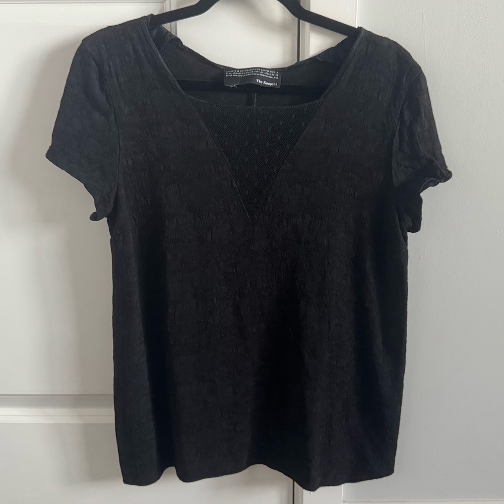 The Kooples Black Short Sleeve Top